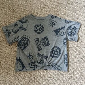 Women’s Disney Cars 3 Front Tie Crop Tee